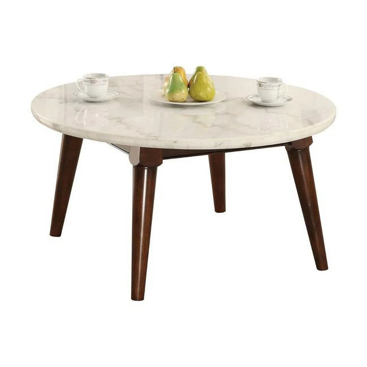Walnut Marble Round Coffee Table E568749