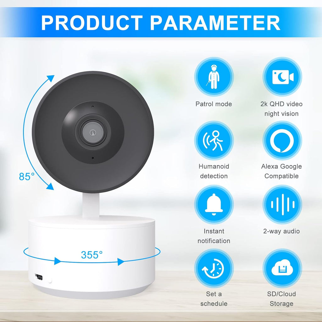 Indoor WiFi Security Camera with Infrared Night Vision and Motion Tracking L783