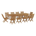 11 Piece Outdoor Patio Teak Dining Set C970