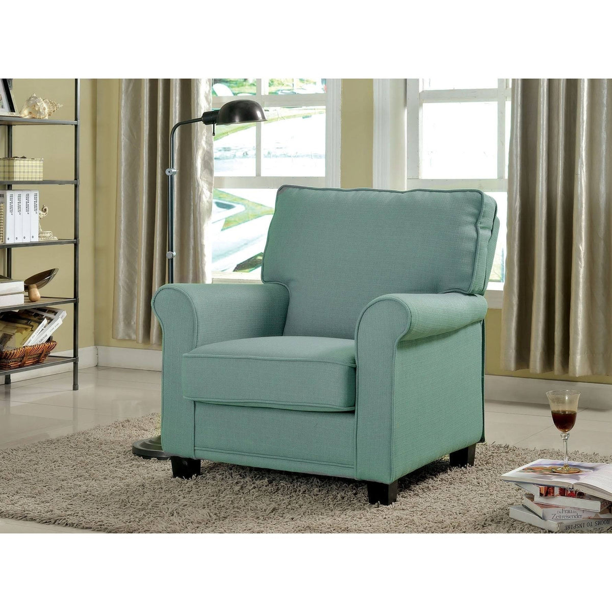Green Flax Fabric Chair U131