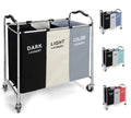 240L 3 Section Laundry Sorter with Wheels V768469