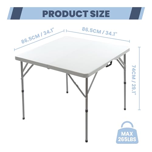 6FT Folding Picnic Table with Tablecloth, White X171