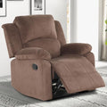 Brown Manual Recliner Chair with Padded Headrest and Armrest N4669