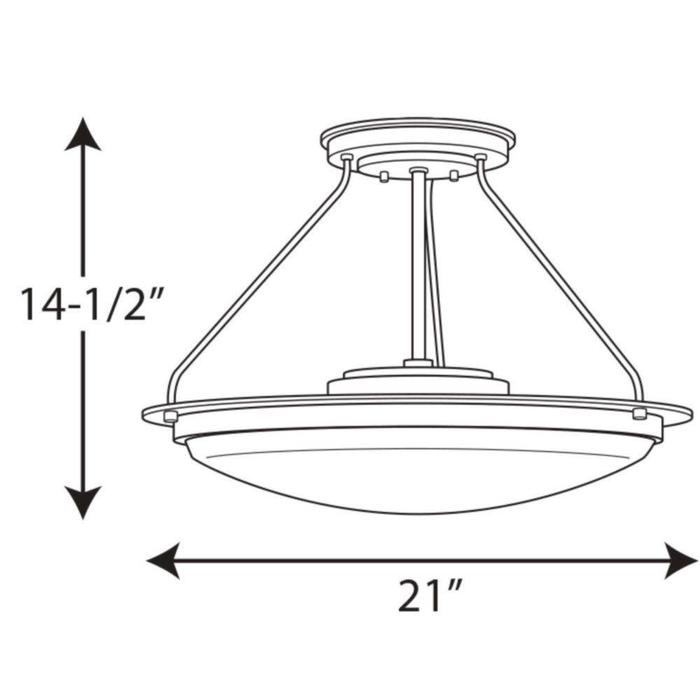 Nickel LED Semi-Flush Light I259