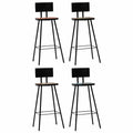 Solid Reclaimed Wood Bar Stools 4 pcs K89272