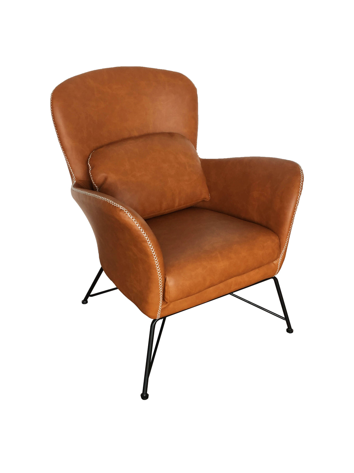 Camel Accent Chair with Steel Frame I236873