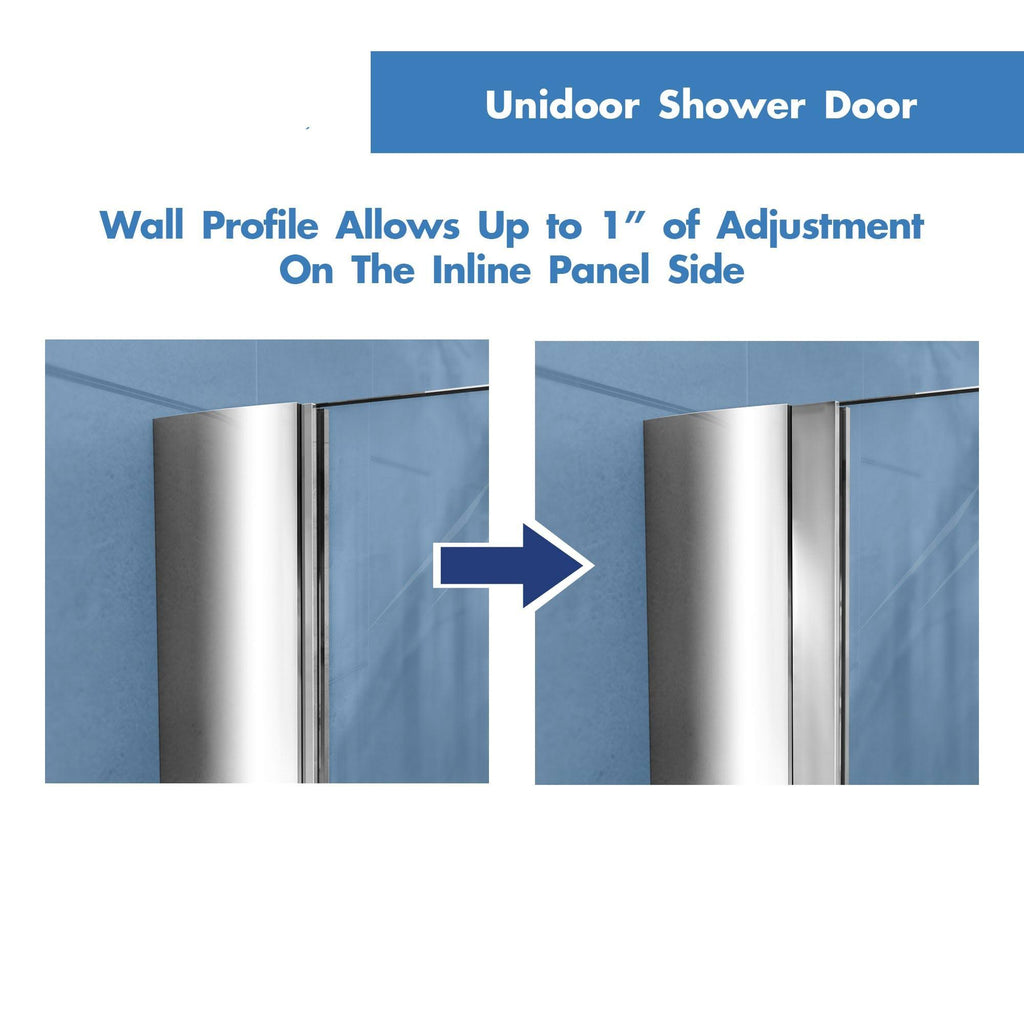 Hinged Frameless Shower Door Chrome H61716