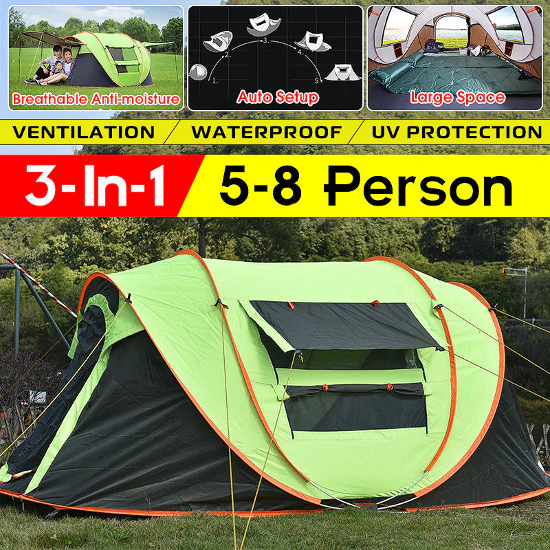 Waterproof Automatic Family Camping Tent 3-4/5-8 Person B552695