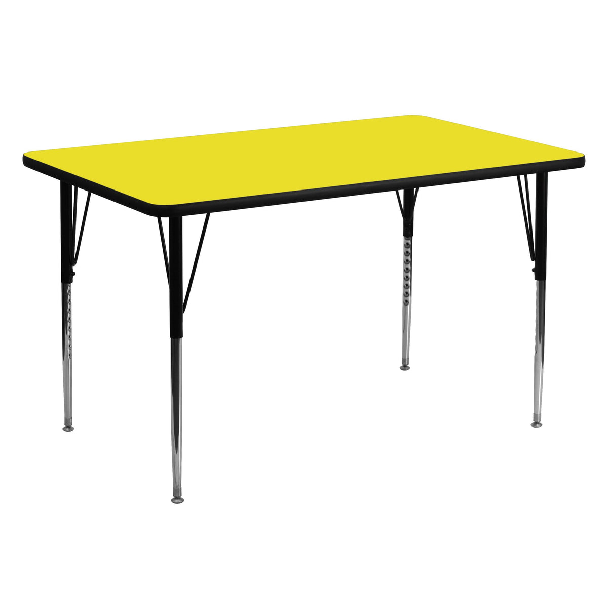 Red Rectangular Activity Table with Adjustable Legs K738180
