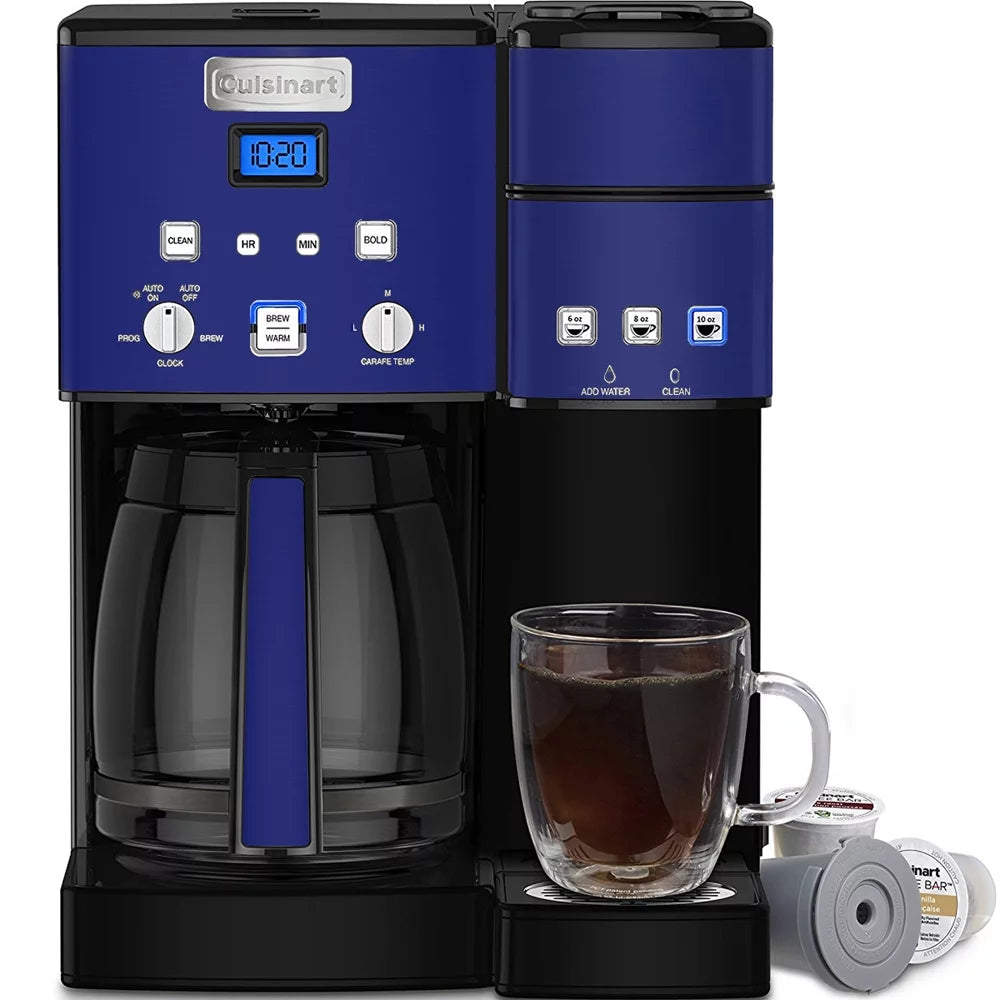 12 Cup Coffee Maker and Single-Serve Brewer Navy Bundle M122238