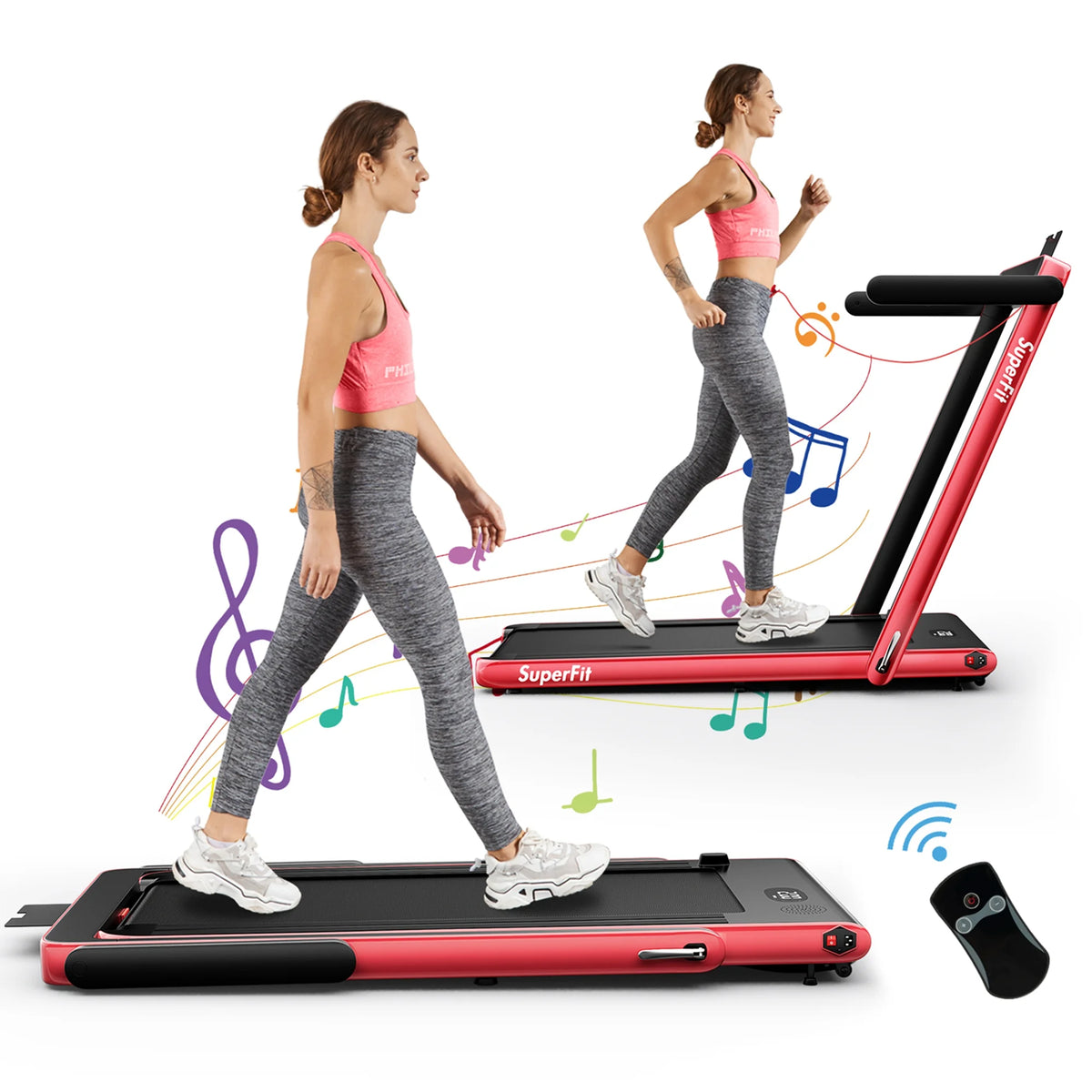 2.25HP Folding Treadmill with Remote Control C386064