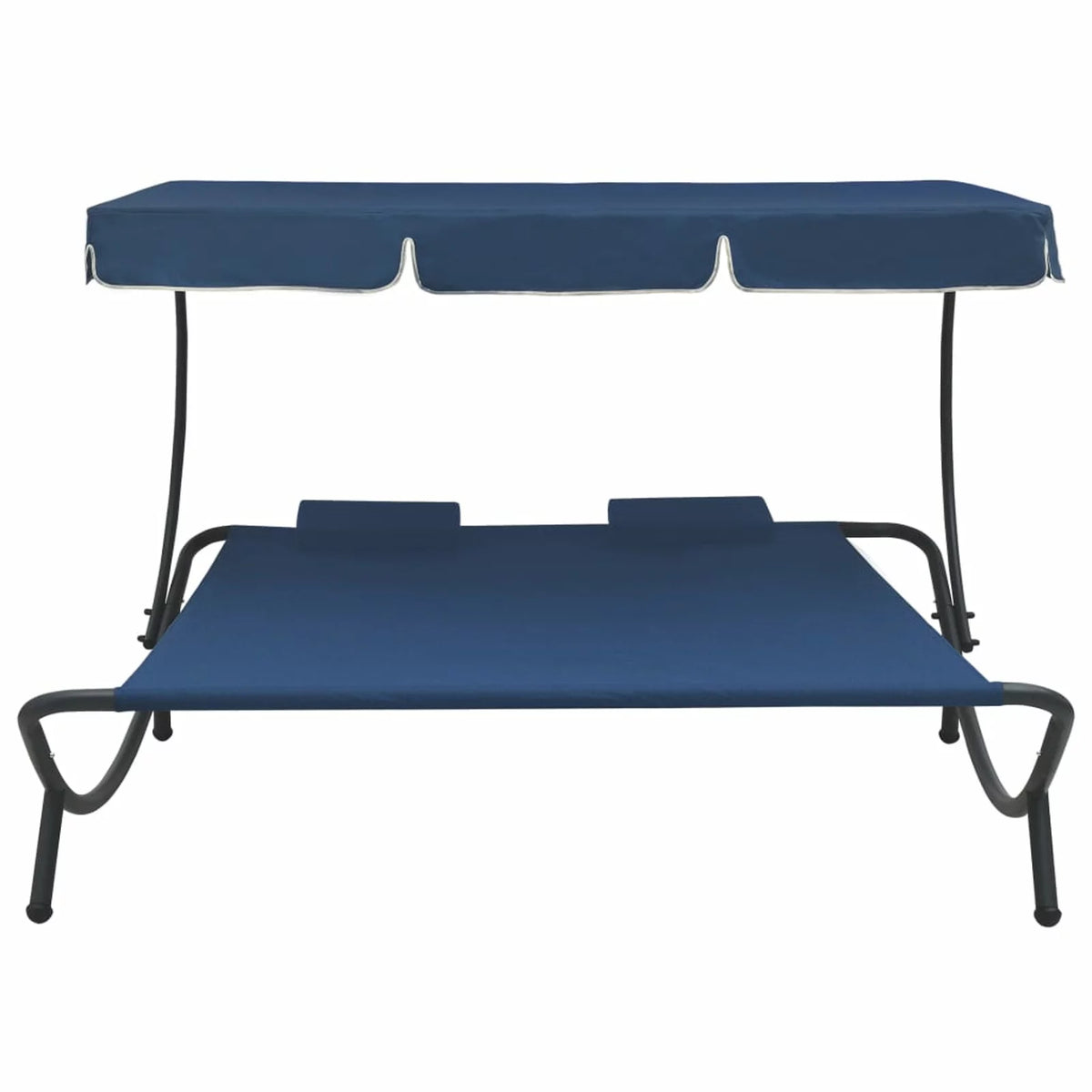 Blue Patio Bed with Canopy and Pillows J621