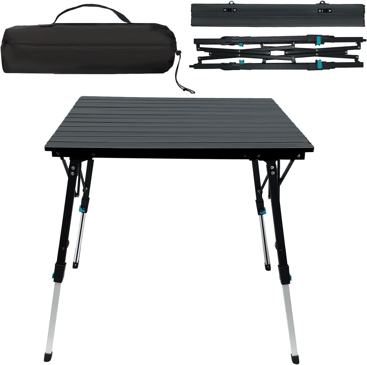 Height Adjustable Aluminum Folding Camping Table B2677