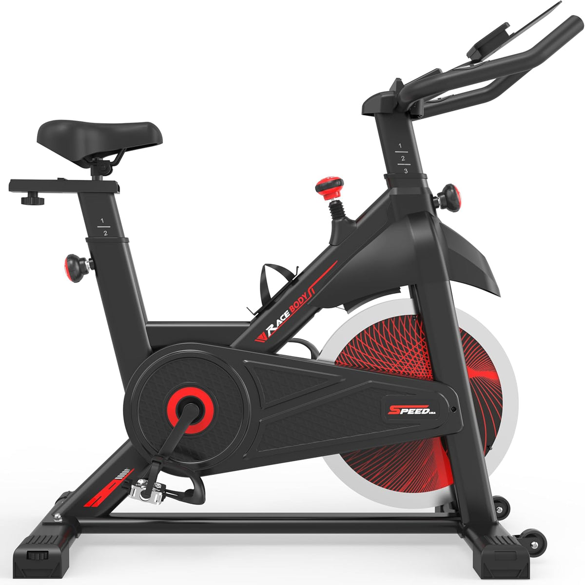 Indoor Cycling Bike with Silent Belt Drive and LCD Monitor Q457802