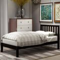 Solid Wood Twin-Size Platform Bed with Headboard Z119885