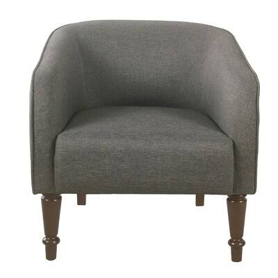 Solid Gray Polyester Barrel Chair P7173