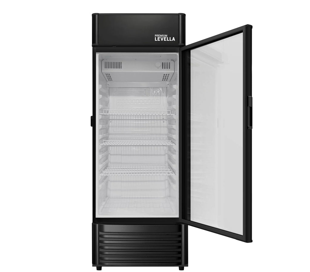 Commercial Display Refrigerator Single Glass Door 9.0 cu ft Black E118