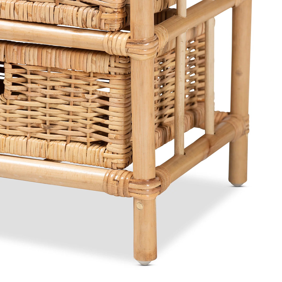 Natural Brown Rattan 6-Drawer Storage Cabinet O443