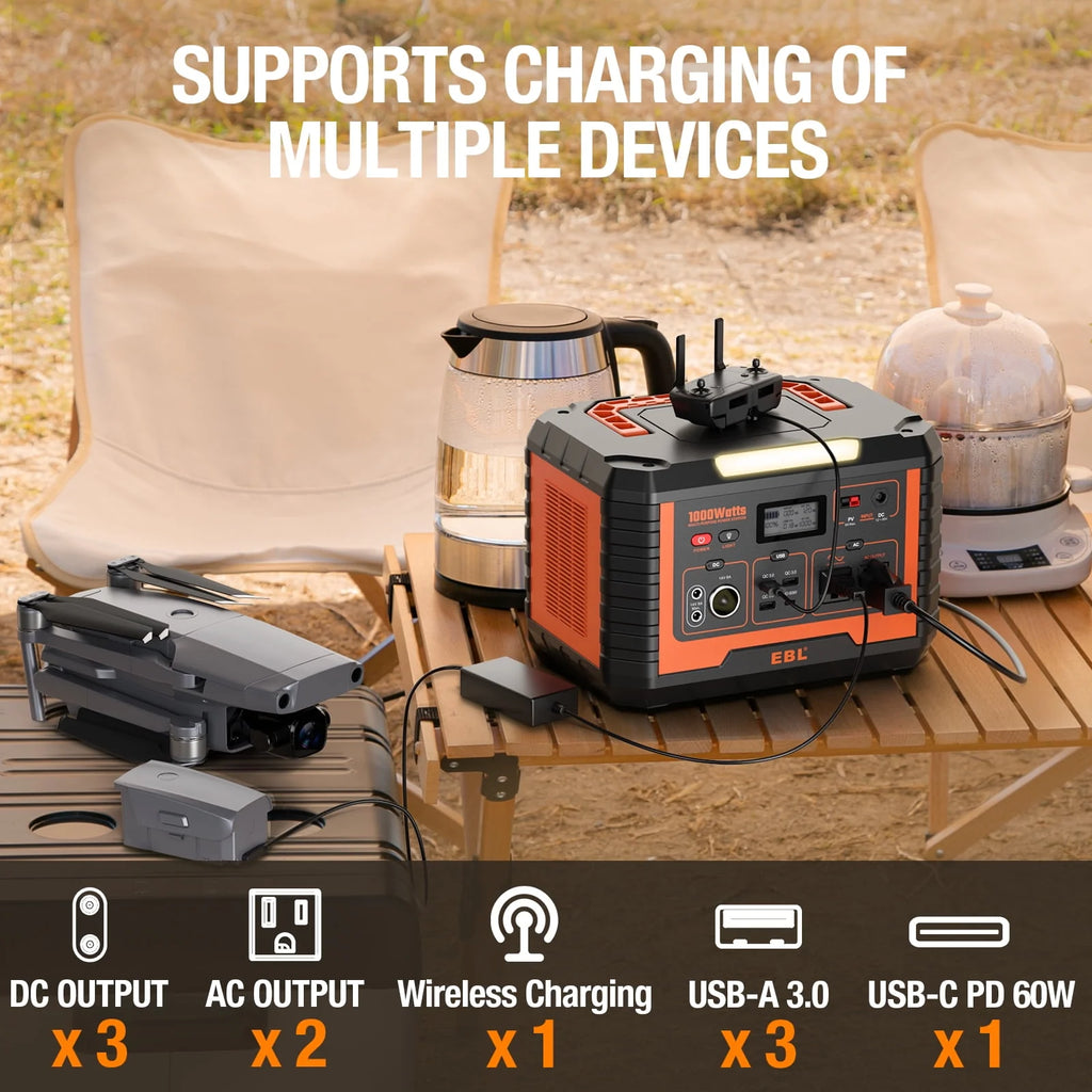 Portable Power Station 1000W 999Wh Y826
