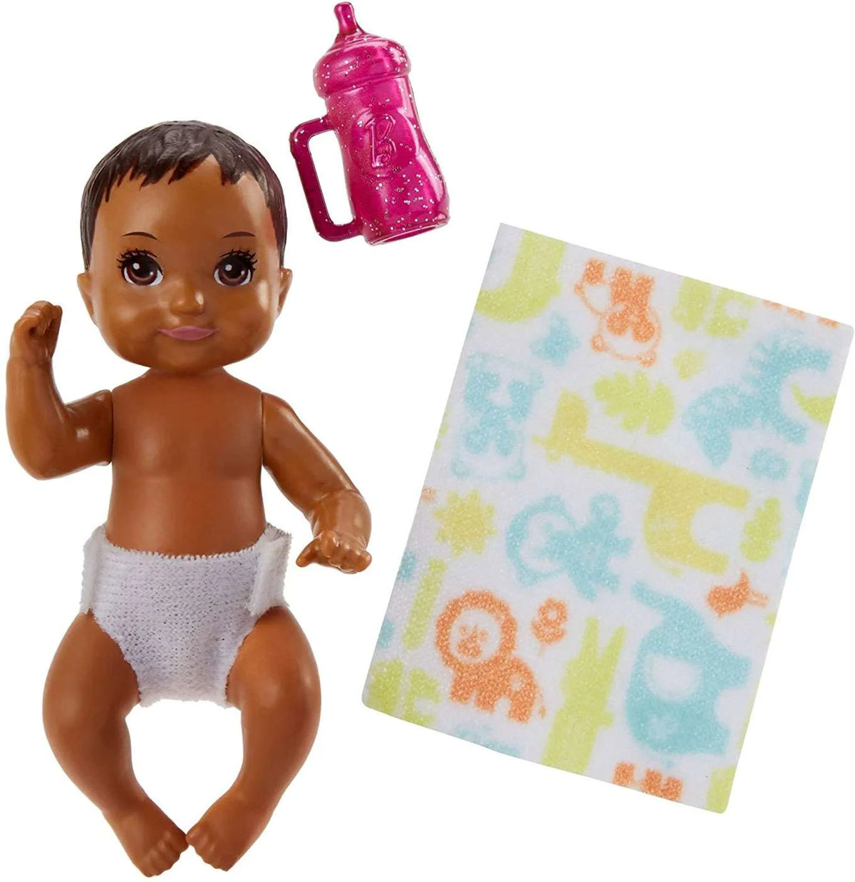 Baby Doll with Pink Bottle & Accessories Doll Playset, 3 Pieces F6144