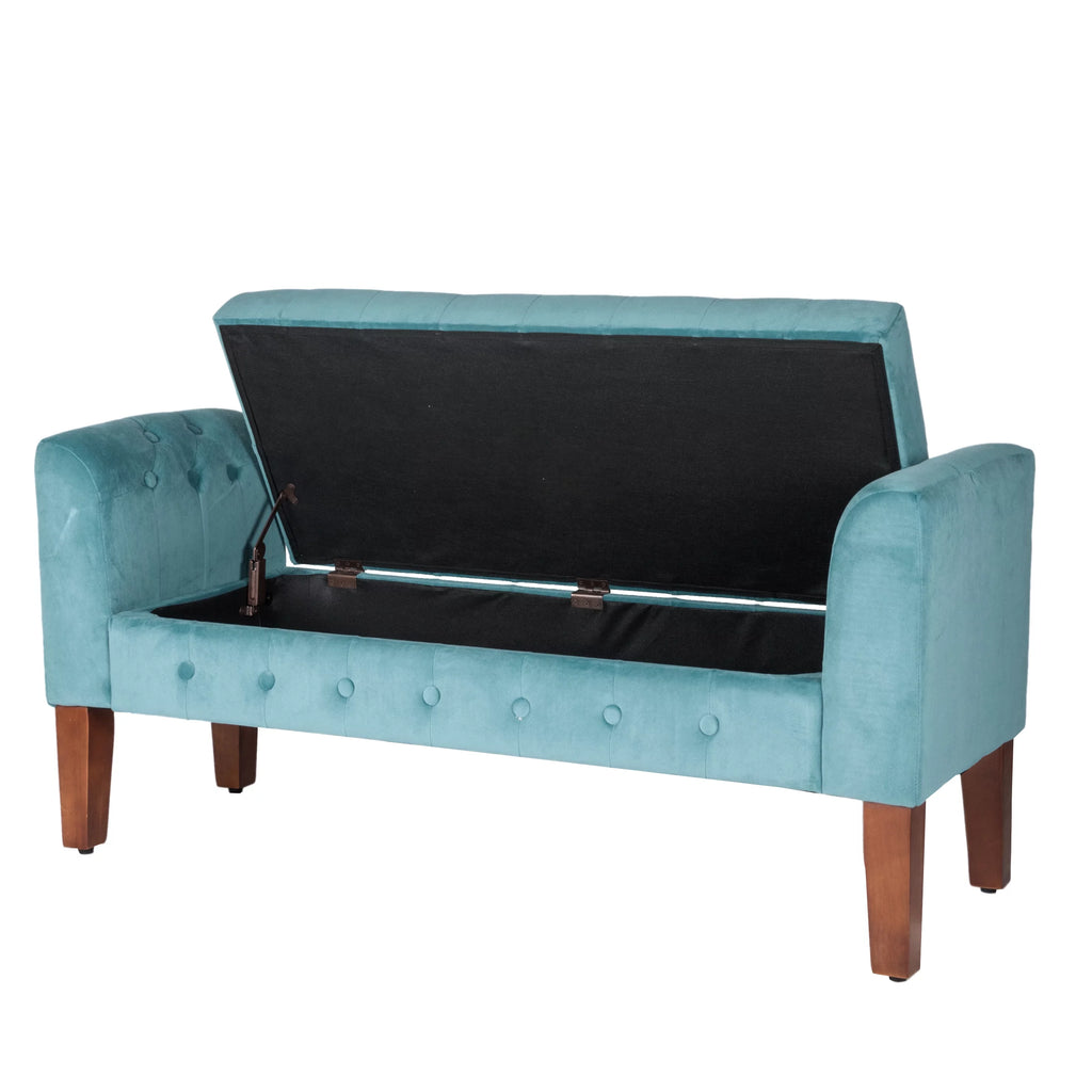 Velvet Tufted Storage Bench and Settee M8347