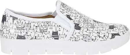White/Black Cats 8.5 Shoes L6826