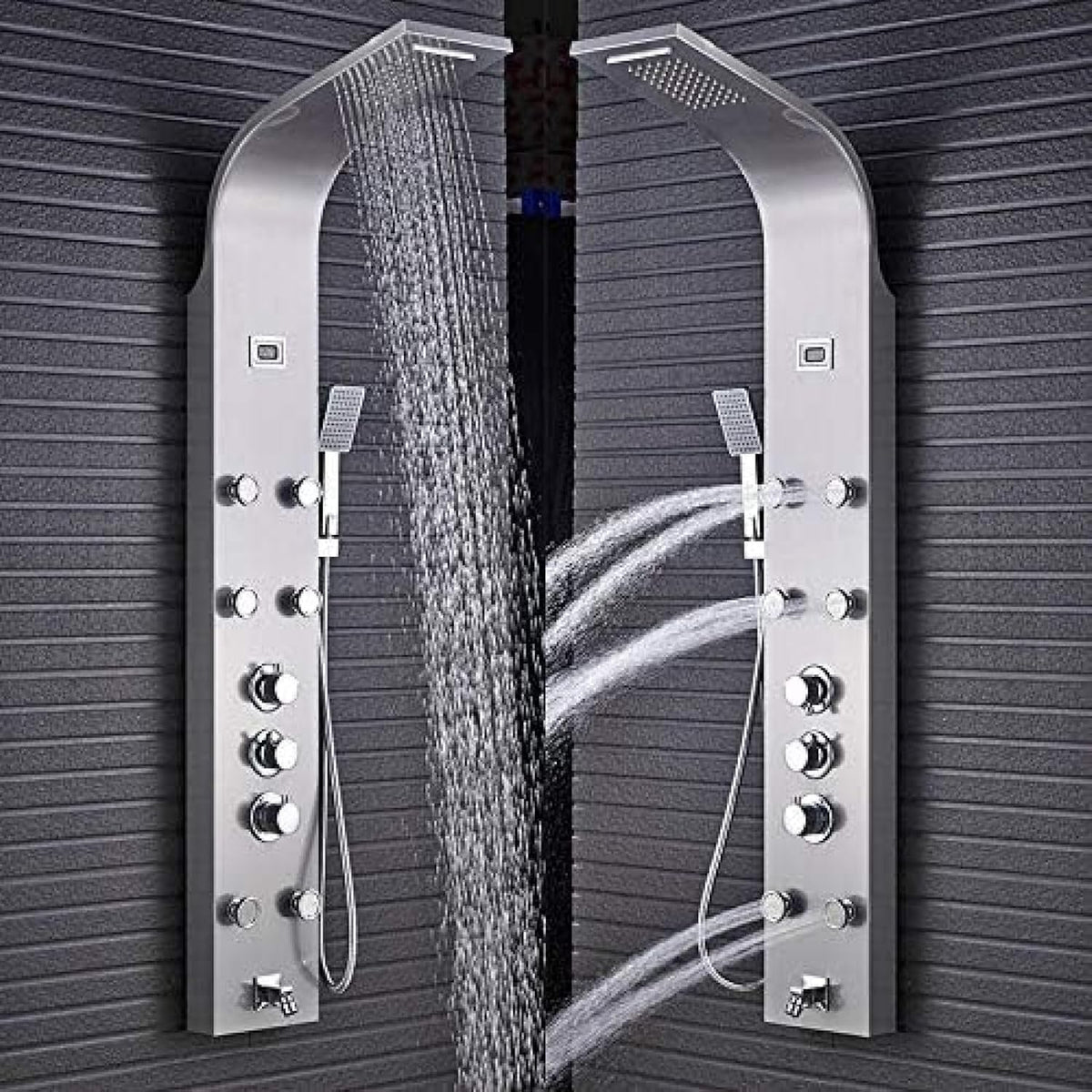 Thermostatic Rainfall Shower Panel with Hand Shower and Tub Spout U365