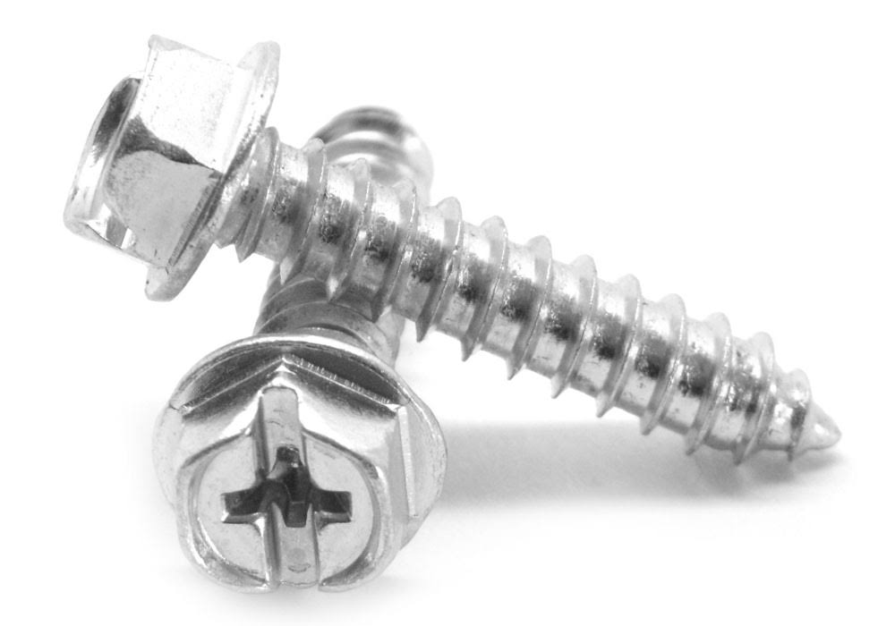#8-18 x 3/4 Sheet Metal Screw Hex Washer Head Phillips/Slotted Zinc Plated L465021