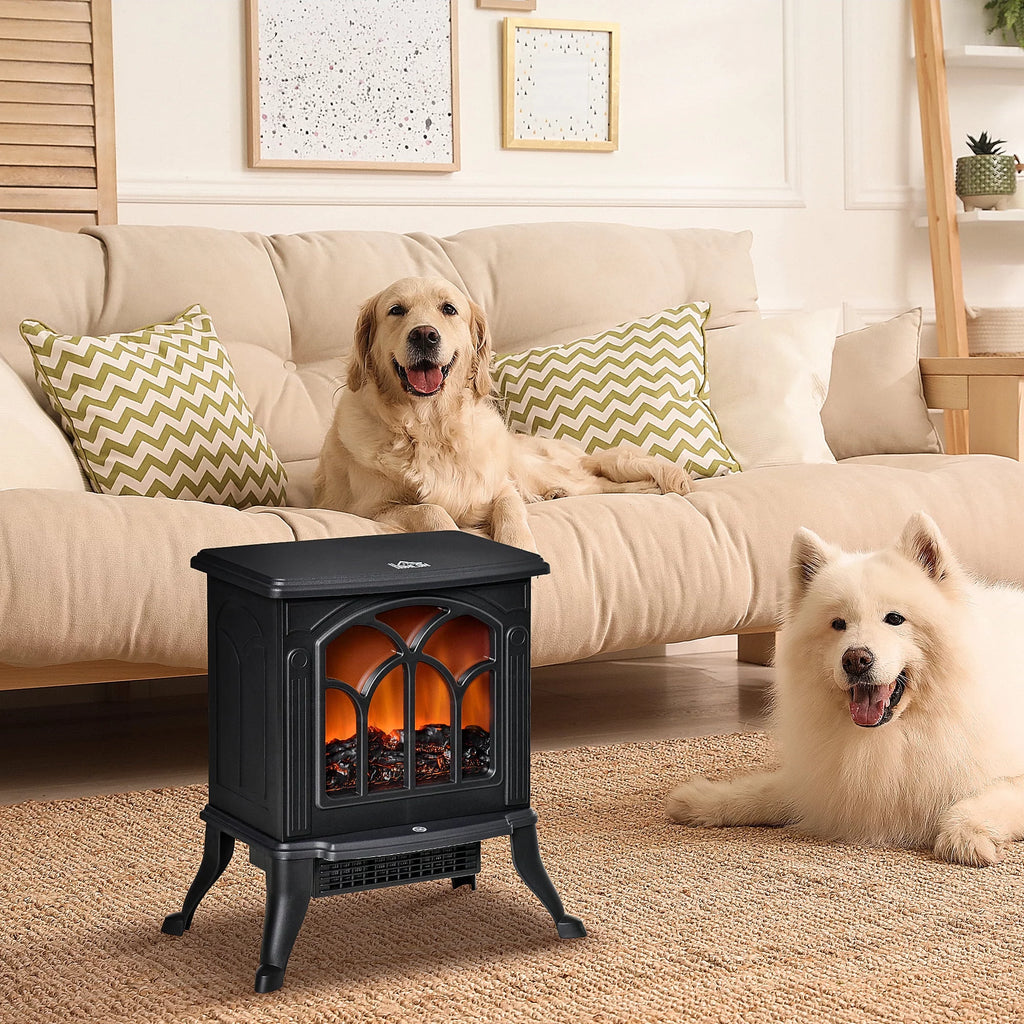 Black Infrared Quartz Electric Fireplace Stove Heater W903487