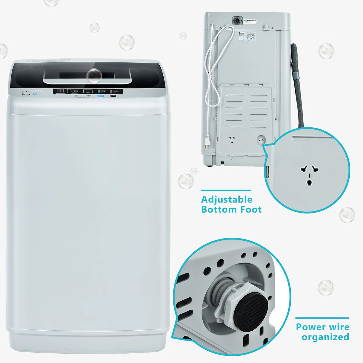 Portable Full-Automatic Washing Machine 8.8lbs R7311