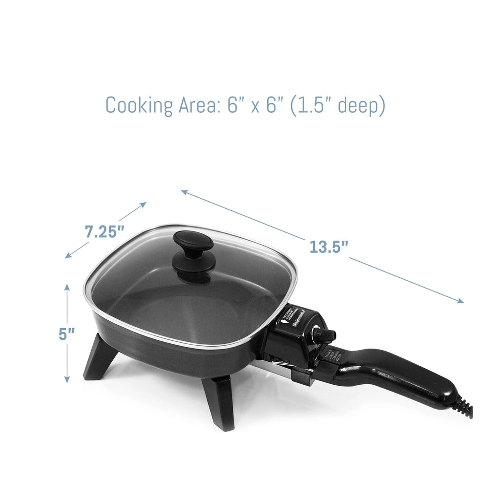 7" Electric Skillet with Glass Lid I208012