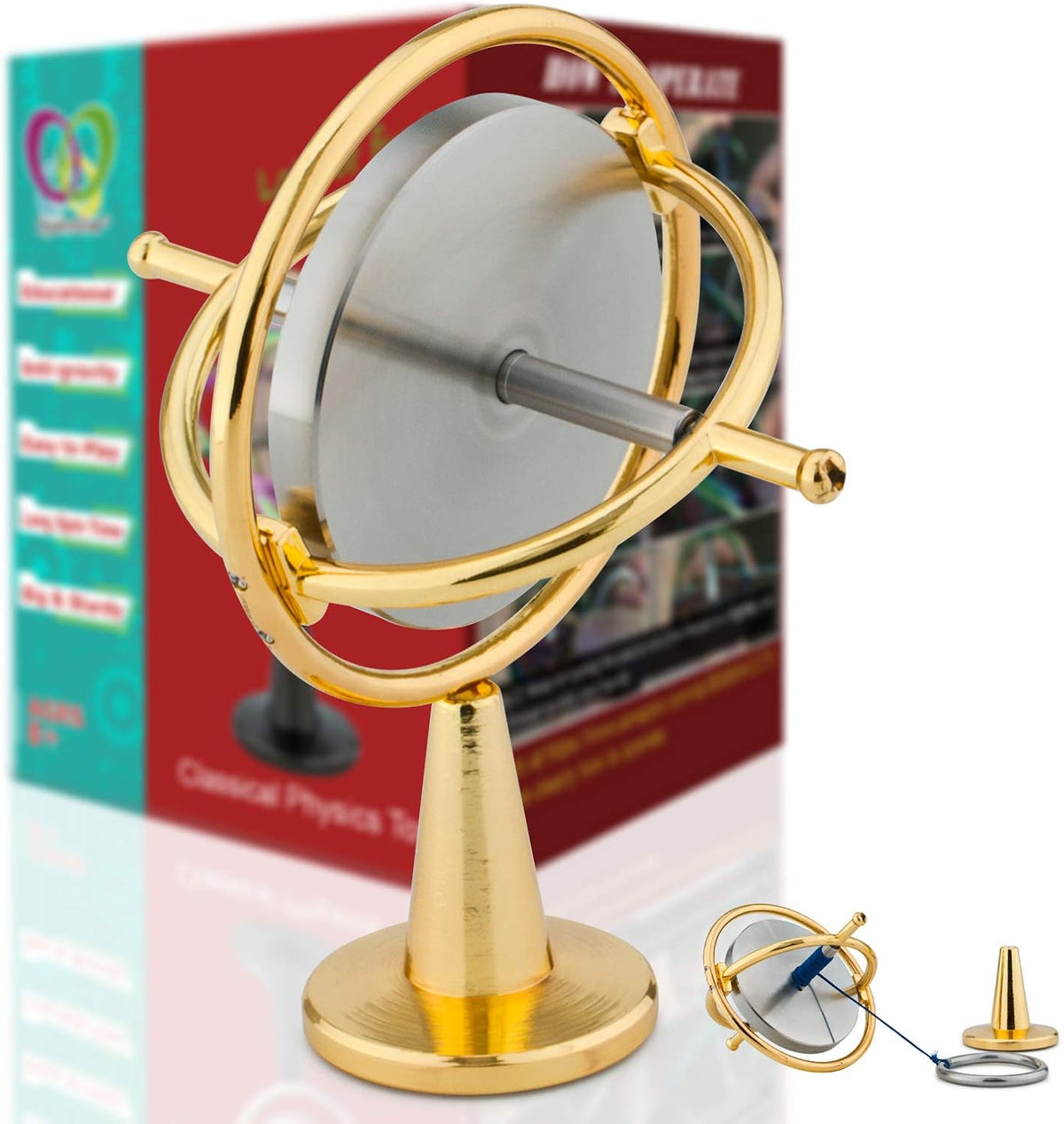 Heavy Duty Gyroscope Solid Stainless Steel Rotor Pack of 2 Y8267