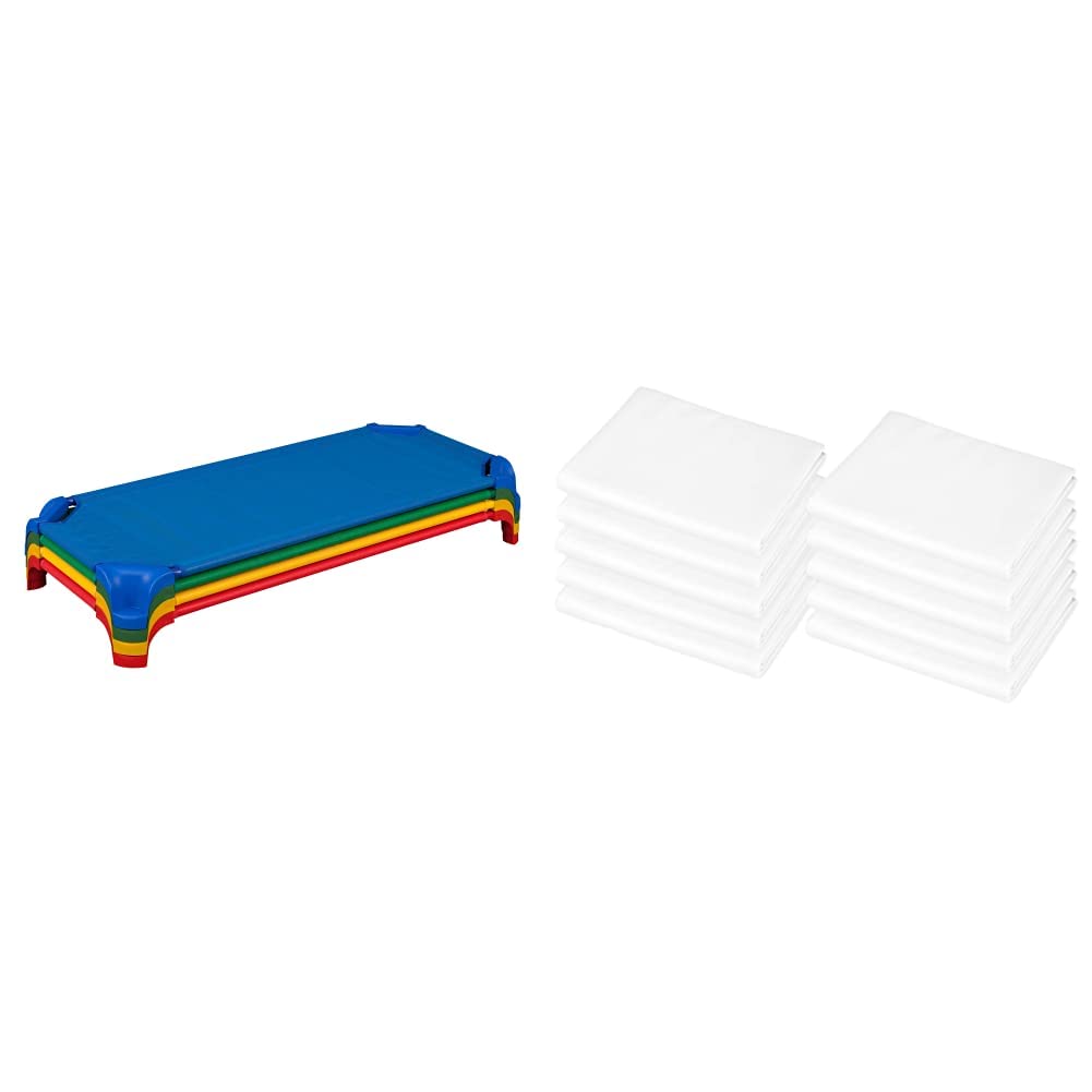 Blue Stackable Daycare Cot with Easy Lift Corners P7950
