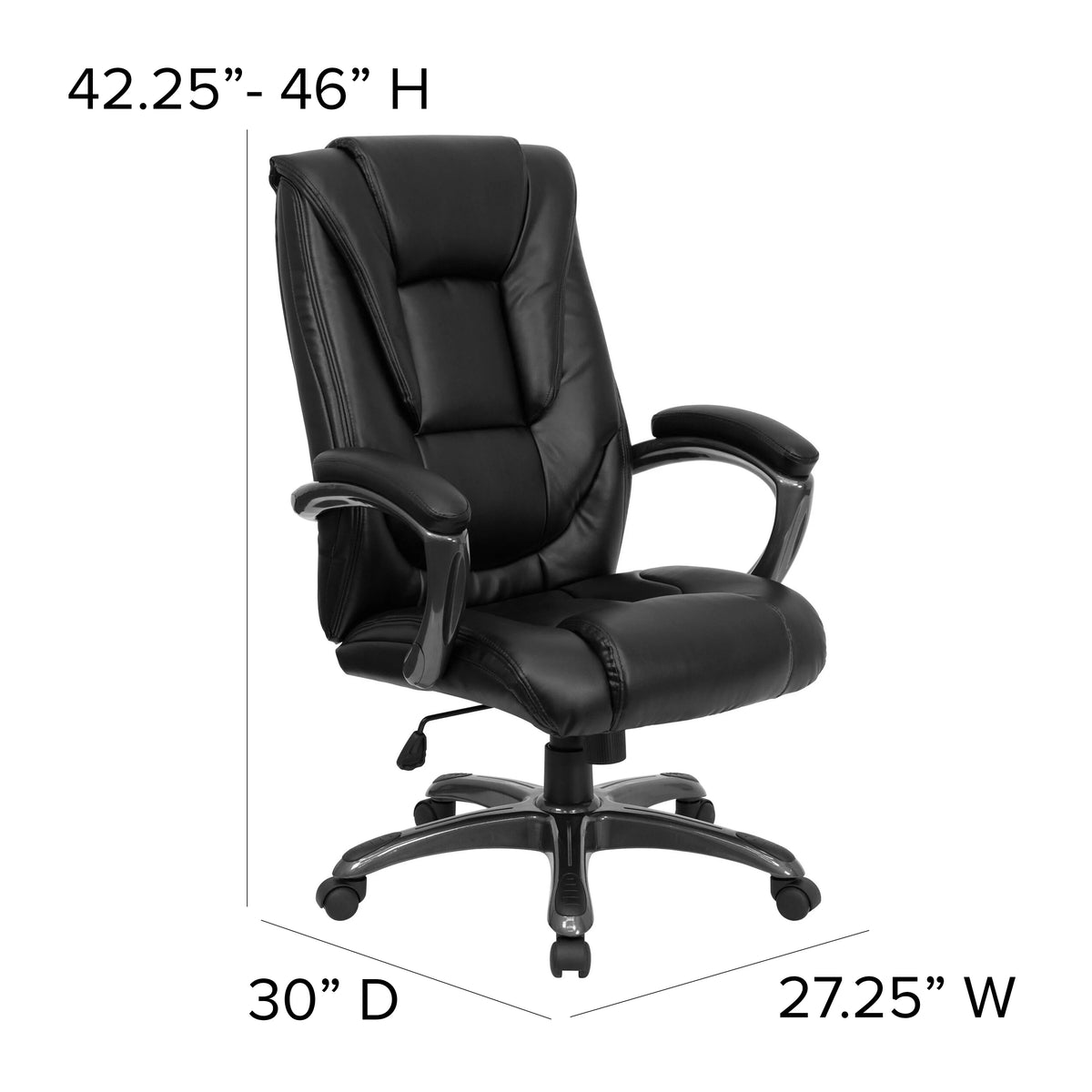 Black LeatherSoft High Back Ergonomic Office Chair E241