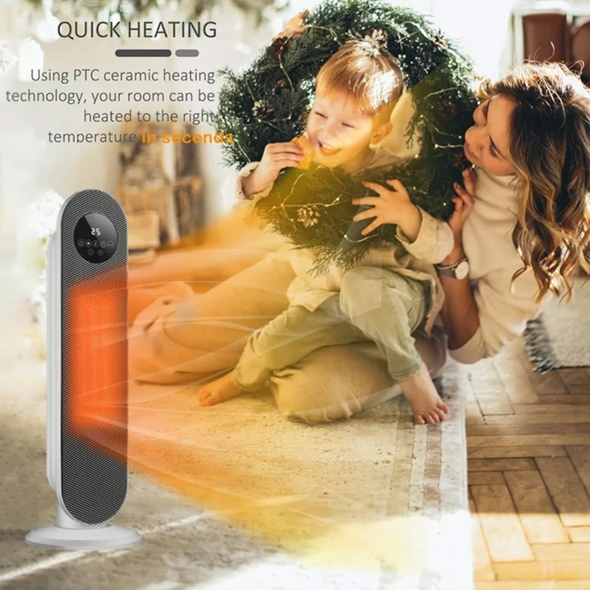 26" Space Heater with Thermostat H5909