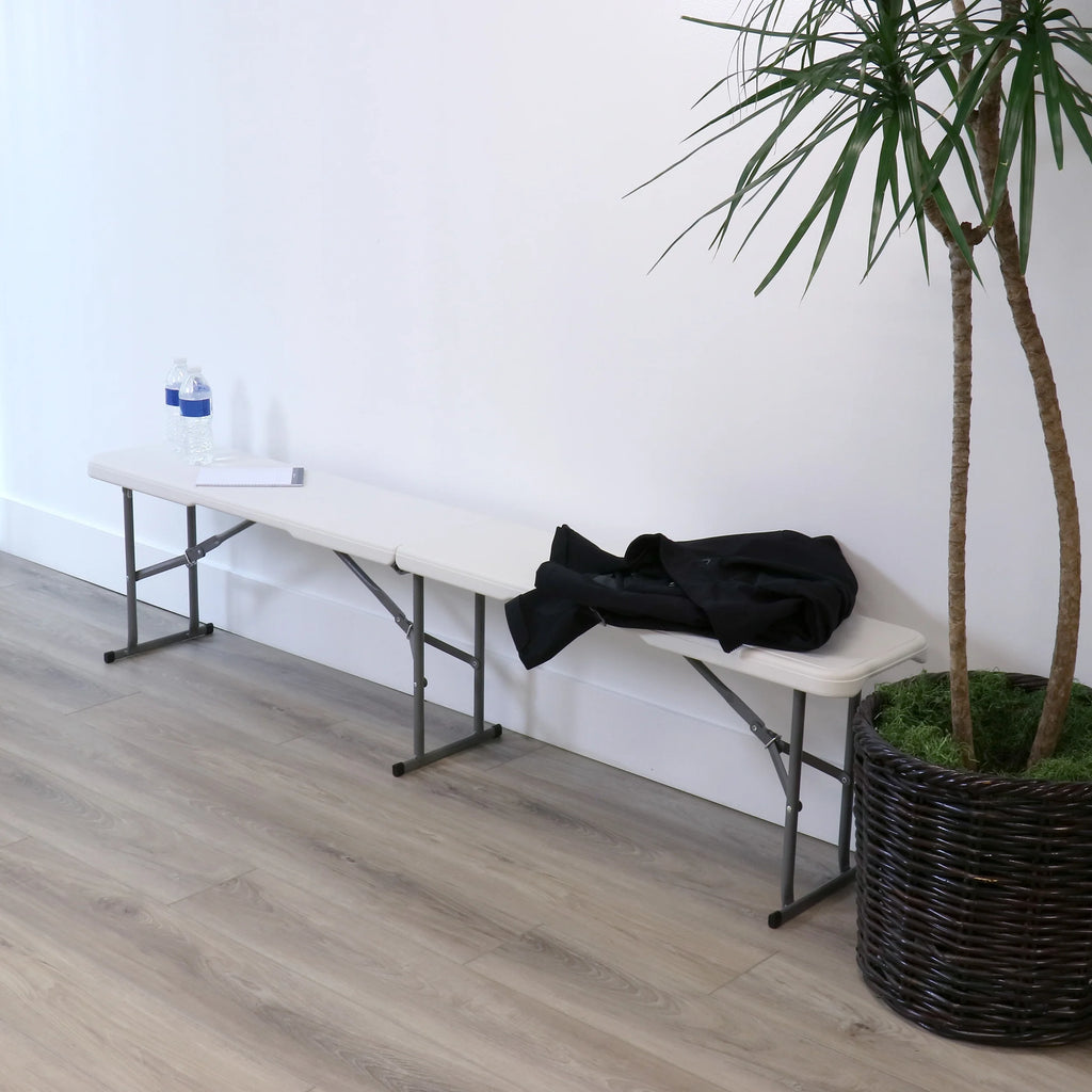 White Plastic Folding Dinner Table V206542