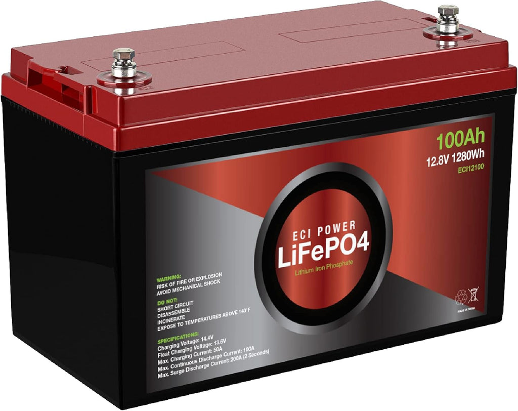 12V 100Ah Lithium LiFePO4 Deep Cycle Rechargeable Battery X743778