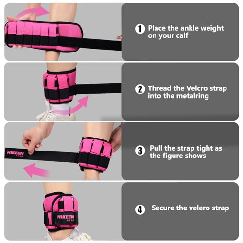 Adjustable 1 pair Ankle Weights 1 2 3 LBS Metal Block with Separate Pockets O80089
