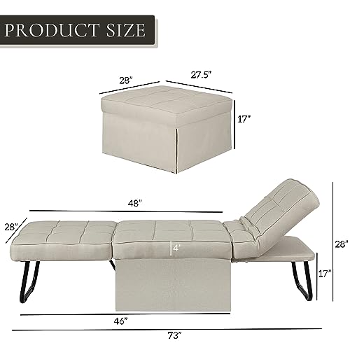 Gray Convertible Chair Bed Sleeper Sofa Y989981