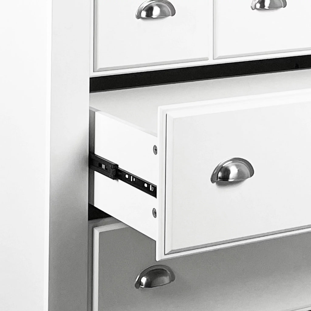 White 4 Drawer Faux Wood Dresser B921228