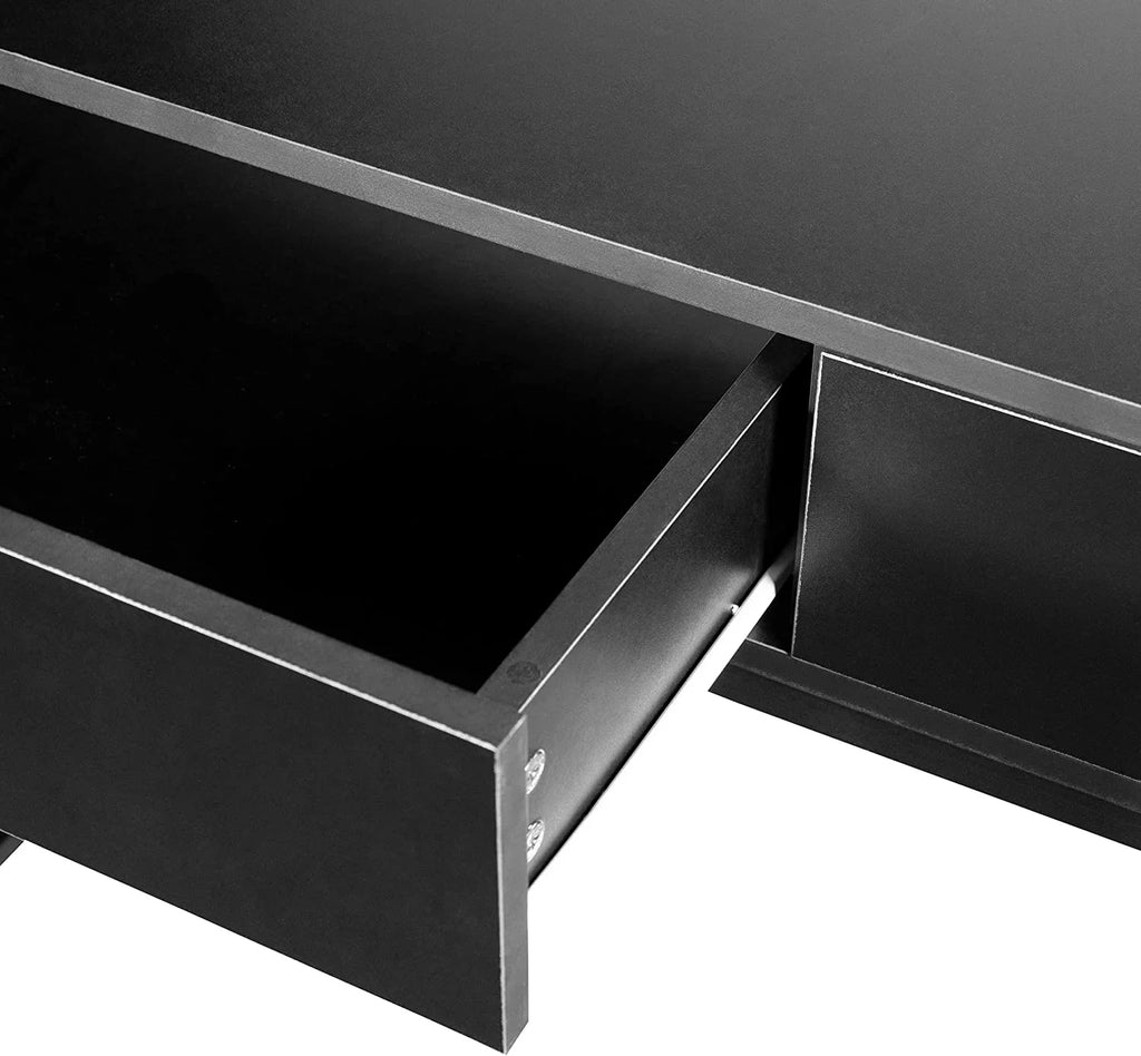 Black Computer Desk with Drawers Q86363