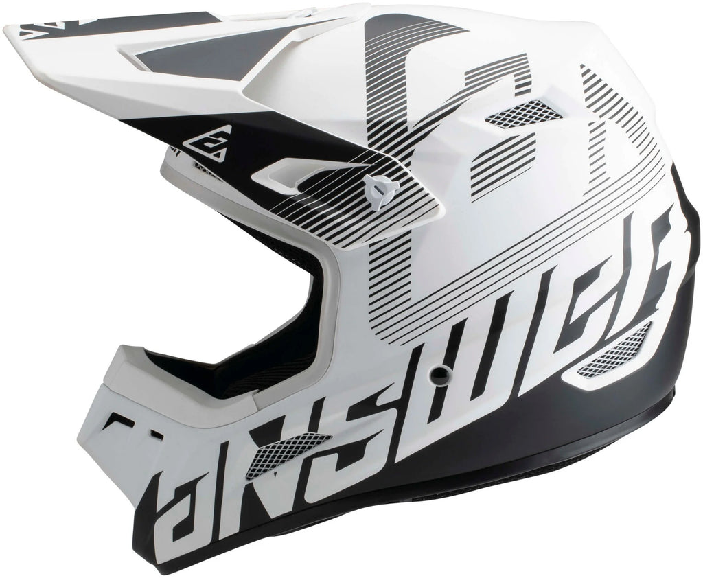 White/Black MX Offroad Helmet Y137