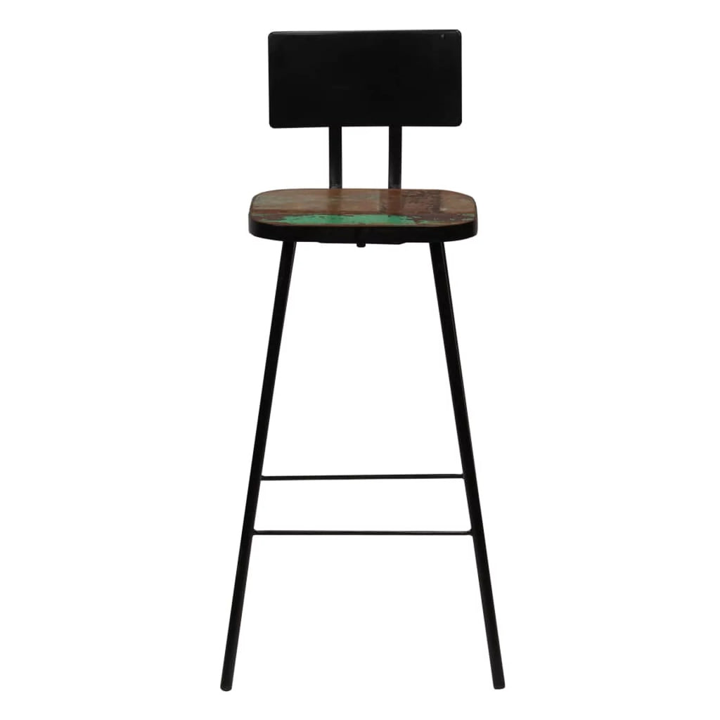 Solid Reclaimed Wood Bar Stools 4 pcs K89272