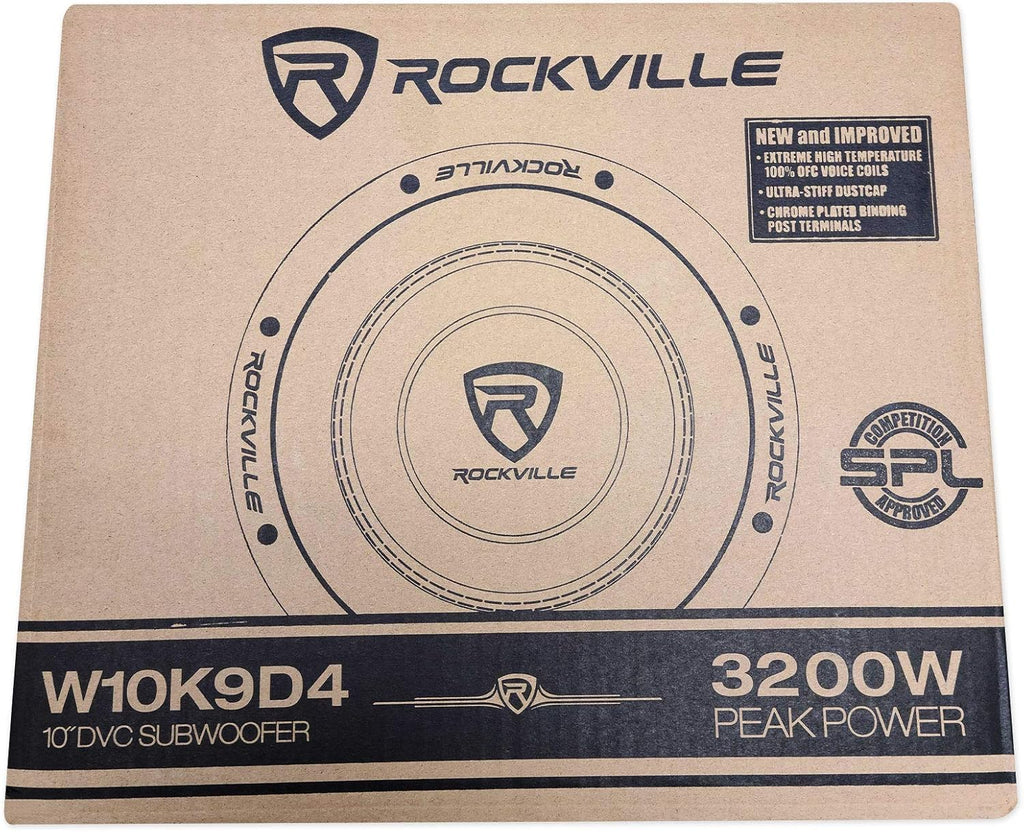 10" 6400 Watt Car Subwoofers with Sealed Sub Box Enclosure J8948