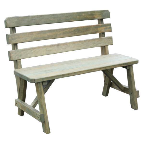 Yellow Pine Backed Bench R54091
