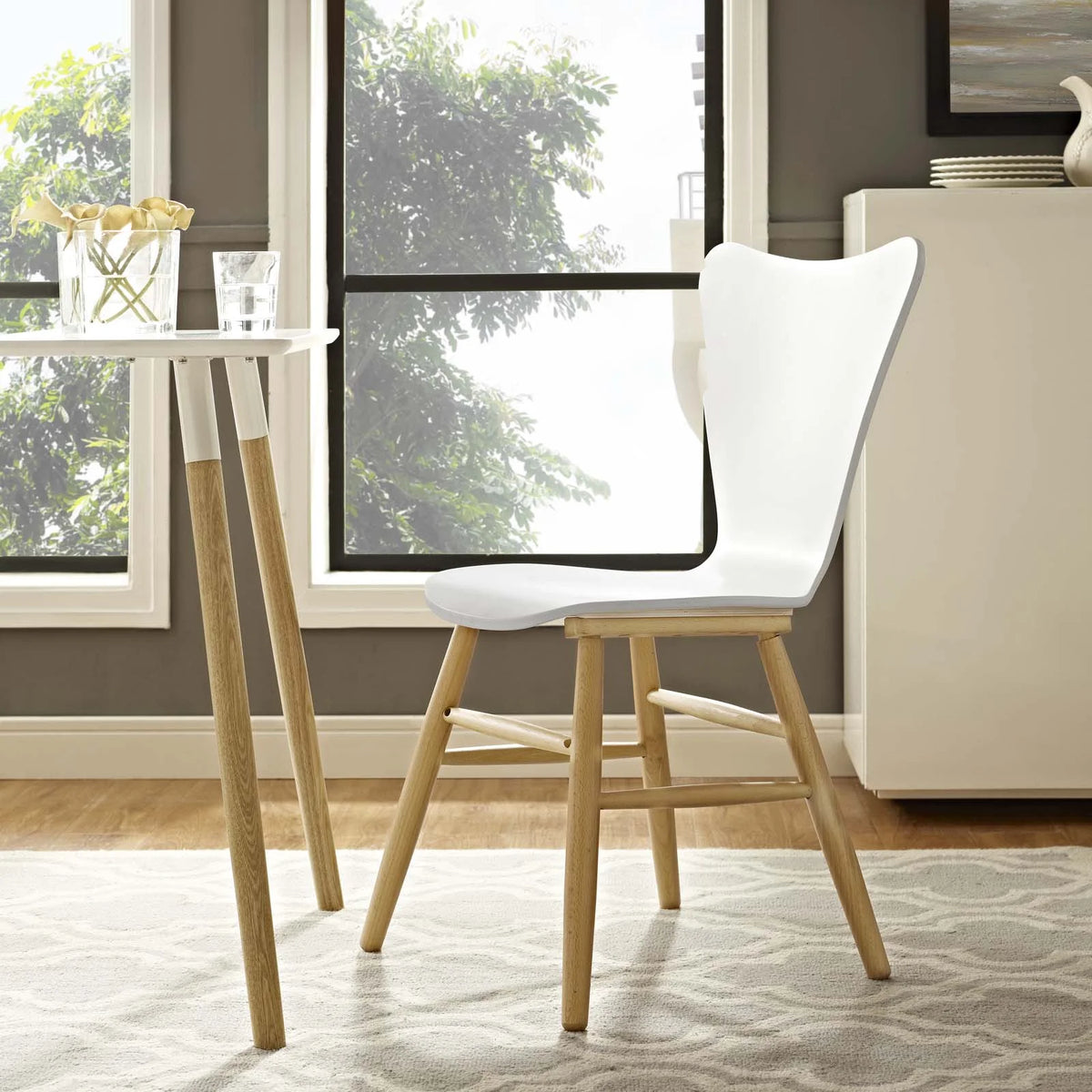 White Wood Dining Chair B3482