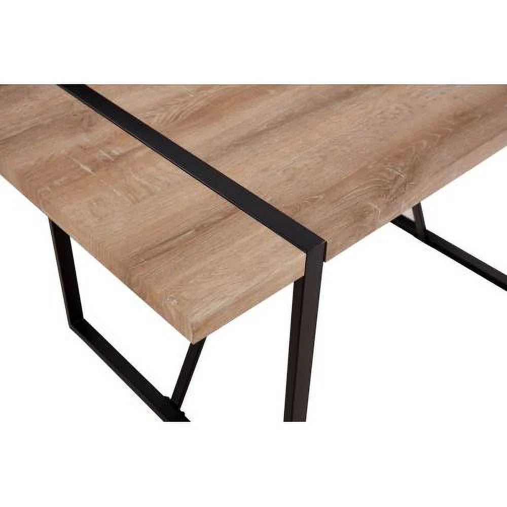 55" Rustic Industrial Rectangular MDF Wood Dining Table A6534