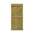 Jungle Green Stained Solid Pine Wood Interior Sliding Barn Door Slab K570671