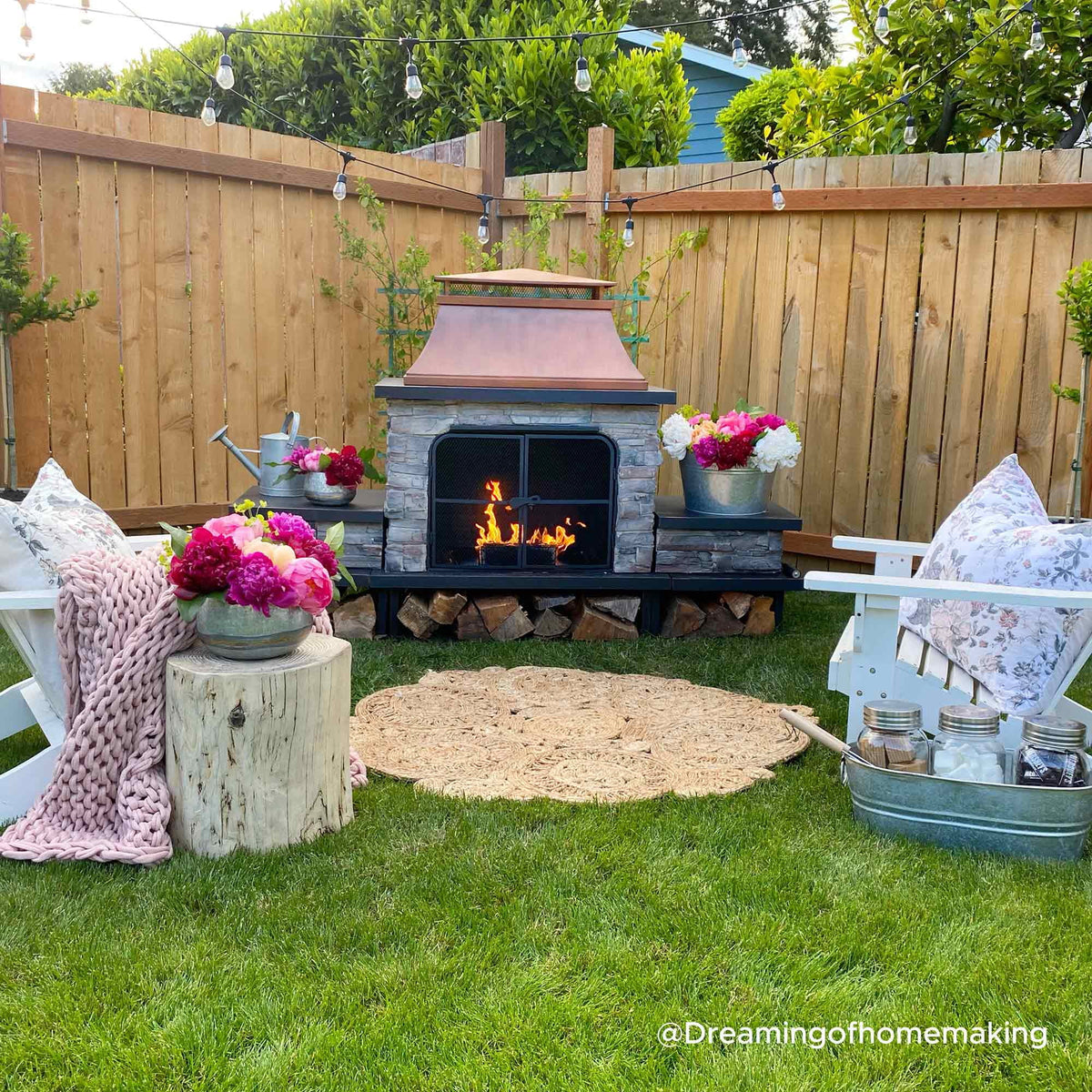 Wood Burning Fireplace V68166