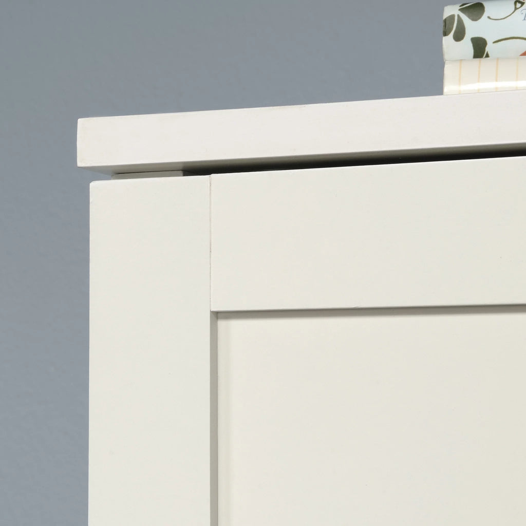 White 4-Shelf Wood Storage Cabinet H1991
